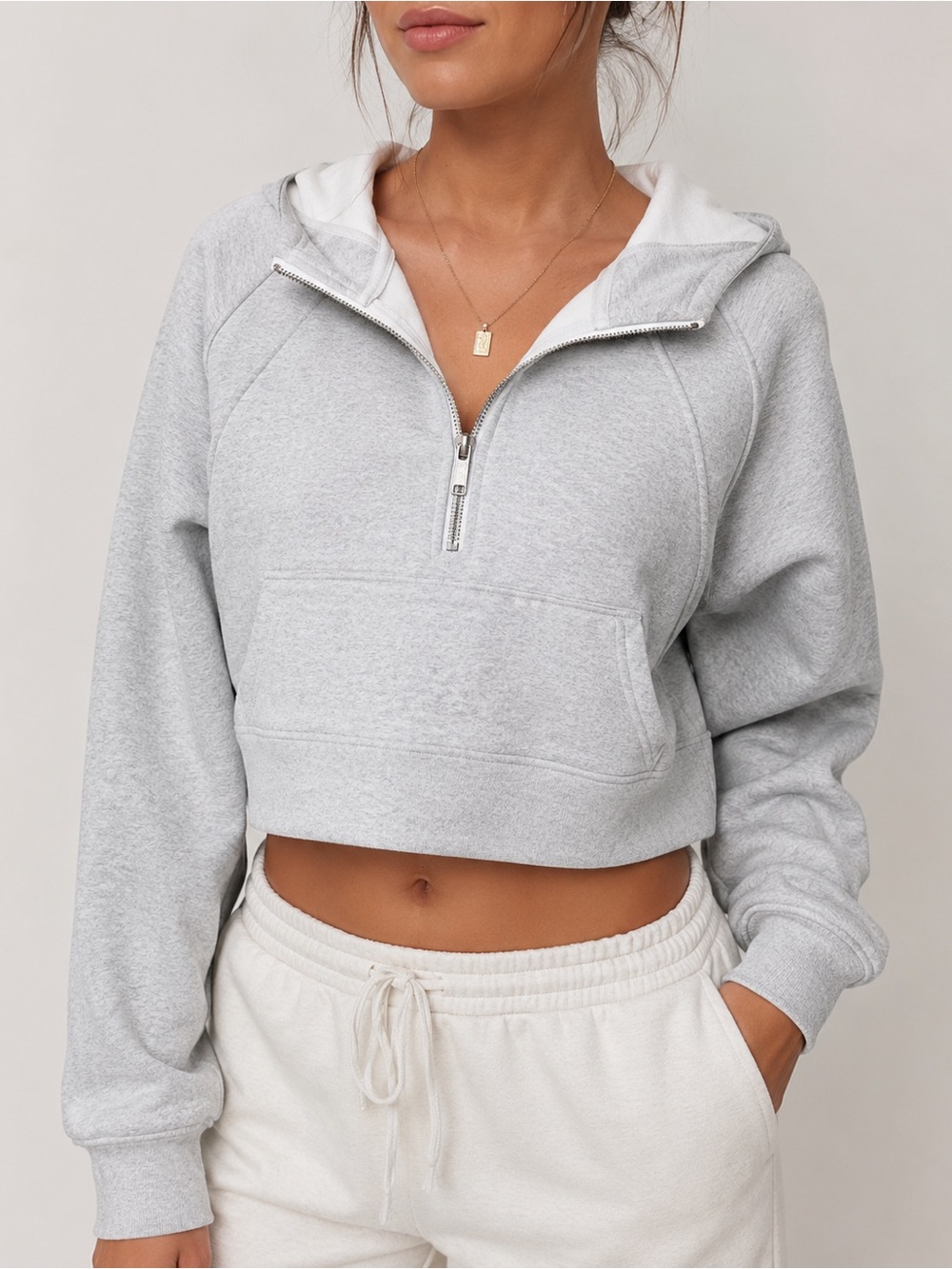 ✨ LASLULU Scuba Hoodie Heather Gray | Size Medium | Buttery Soft